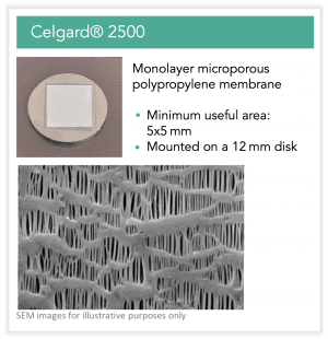 Celgard 2500 on 12mm AFM disk